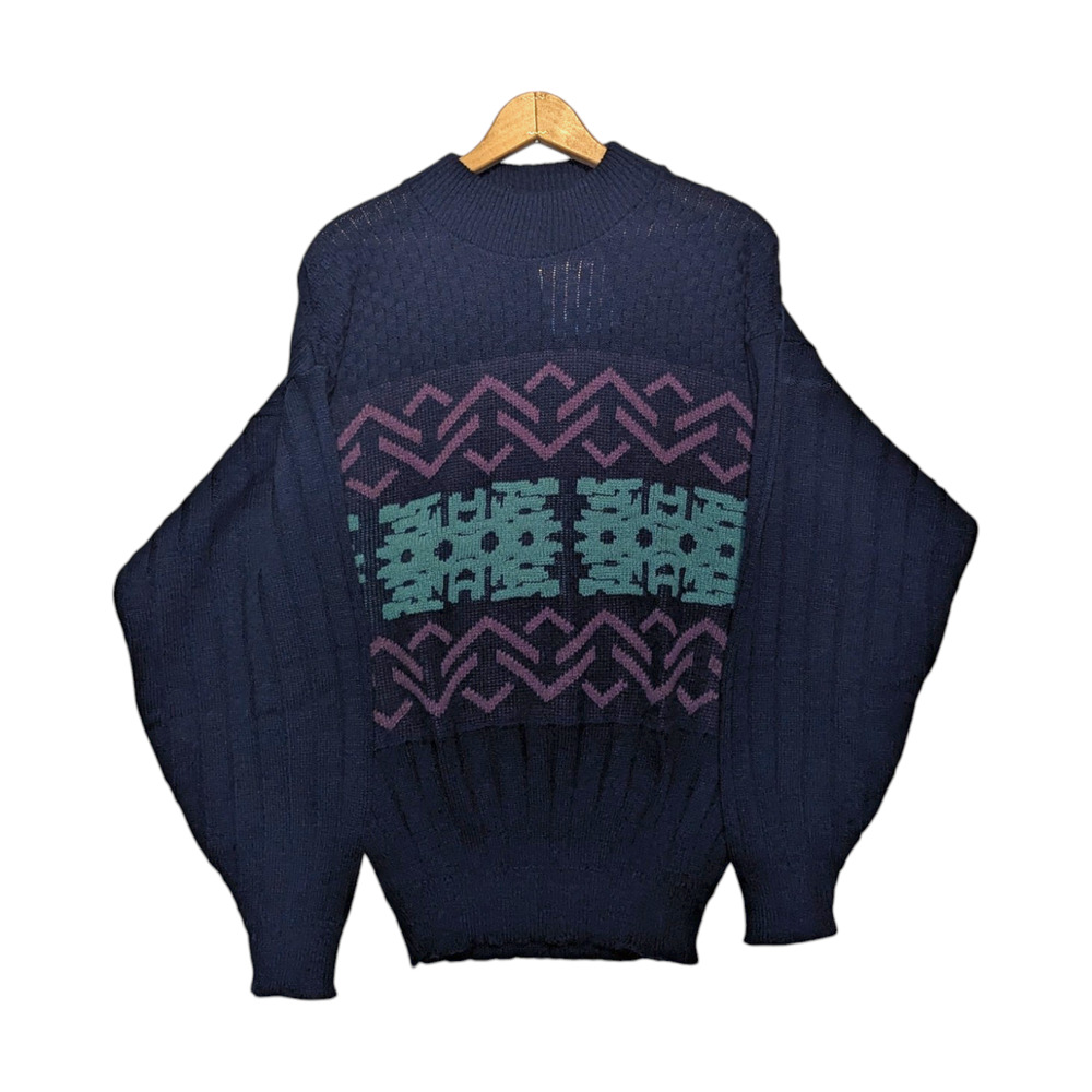 80s Gitano tribal design knit sweater